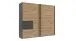 Schwebetürenschrank >palermo< PLANKENEICHE DEKOR + GRAPHIT - 250x216x65cm (BxHxT)