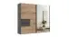 Schwebetürenschrank >palermo< PLANKENEICHE Dekor / SPIEGEL - 250x216x65 (BxHxT)