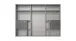 Schwebetürenschrank >palermo< PLANKENEICHE DEKOR / SPIEGEL + GRAPHIT - 300x216x65 (BxHxT)