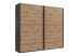 Schwebetürenschrank >palermo< in PLANKENEICHE DEKOR + GRAPHIT - 250x216x65cm (BxHxT)