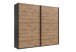 Schwebetürenschrank >palermo< in PLANKENEICHE DEKOR + GRAPHIT - 250x216x65cm (BxHxT)