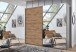 Schwebetürenschrank >palermo< PLANKENEICHE Dekor / Spiegel / GRAPHIT - 250x216x65cm (BxHxT)
