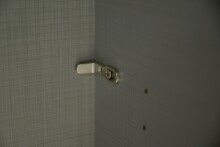 Schwebetürenschrank >palermo< PLANKENEICHE Dekor / Spiegel + GRAPHIT - 300x216x65 (BxHxT)