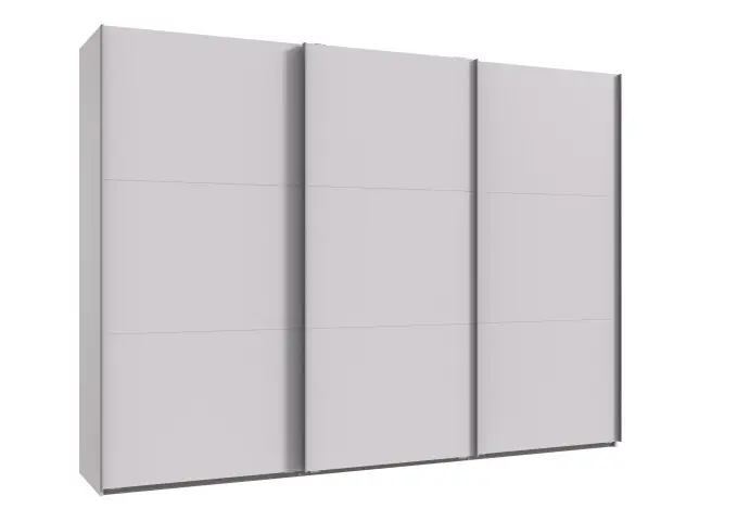 Schwebetürenschrank >palermo< in WEISS, Holzwerkstoff - 300x216x65cm (BxHxT)