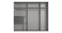 Schwebetürenschrank >palermo< in WEISS, Holzwerkstoff - 250x216x65cm (BxHxT)