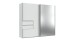 Schwebetürenschrank >palermo< in WEISS / SPIEGEL - 250x216x65 (BxHxT)