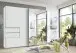Schwebetürenschrank >palermo< in WEISS / SPIEGEL - 250x216x65 (BxHxT)