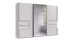 Schwebetürenschrank >palermo< in WEISS / SPIEGEL - 300x216x65 (BxHxT)