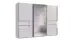 Schwebetürenschrank >palermo< in WEISS / SPIEGEL - 300x216x65 (BxHxT)