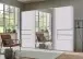 Schwebetürenschrank >palermo< in WEISS / SPIEGEL - 300x216x65 (BxHxT)