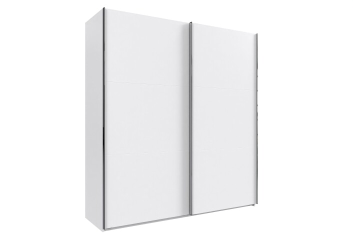 Schwebetürenschrank >palermo< in WEISS, Holzwerkstoff - 200x216x65cm (BxHxT)