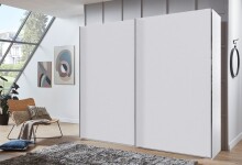 Schwebetürenschrank >palermo< in WEISS, Holzwerkstoff - 250x216x65cm (BxHxT)