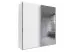 Schwebetürenschrank >palermo< in WEISS / SPIEGEL - 200x216x65 (BxHxT)