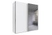 Schwebetürenschrank >palermo< in WEISS / SPIEGEL - 200x216x65 (BxHxT)