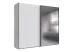 Schwebetürenschrank >palermo< in WEISS / SPIEGEL - 250x216x65 (BxHxT)