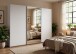 Schwebetürenschrank >palermo< in WEISS / SPIEGEL - 300x216x65 (BxHxT)