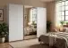 Schwebetürenschrank >palermo< in WEISS / SPIEGEL - 300x216x65 (BxHxT)
