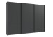 Schwebetürenschrank >palermo< in GRAPHIT + SCHWARZE GRIFFE - 300x216x65 (BxHxT)