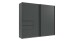 Schwebetürenschrank >palermo< in GRAPHIT + SCHWARZE GRIFFE - 250x216x65 (BxHxT)