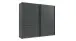 Schwebetürenschrank >palermo< in GRAPHIT + SCHWARZE GRIFFE - 250x216x65 (BxHxT)