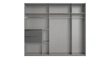 Schwebetürenschrank >palermo< in GRAPHIT / SPIEGEL - 250x216x65 (BxHxT)