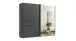 Schwebetürenschrank >palermo< in GRAPHIT / SPIEGEL - 250x216x65 (BxHxT)