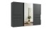 Schwebetürenschrank >palermo< in GRAPHIT / SPIEGEL - 300x216x65 (BxHxT)