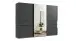 Schwebetürenschrank >palermo< in GRAPHIT / SPIEGEL - 300x216x65 (BxHxT)
