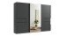 Schwebetürenschrank >palermo< in GRAPHIT / SPIEGEL - 300x216x65 (BxHxT)