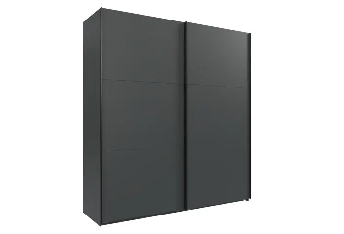 Schwebetürenschrank >palermo< in GRAPHIT, Holzwerkstoff - 200x216x65cm (BxHxT)