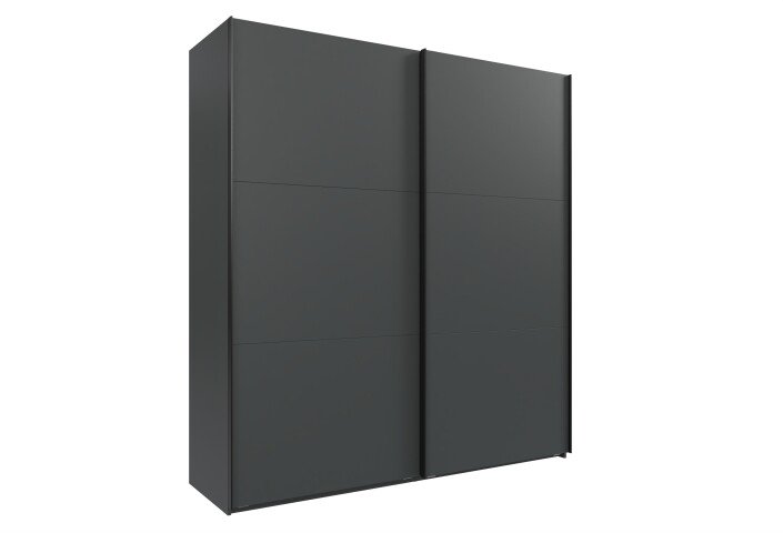 Schwebetürenschrank >palermo< in GRAPHIT, Holzwerkstoff - 200x216x65cm (BxHxT)