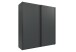 Schwebetürenschrank >palermo< in GRAPHIT, Holzwerkstoff - 200x216x65cm (BxHxT)