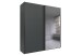 Schwebetürenschrank >palermo< in GRAPHIT / SPIEGEL - 200x216x65 (BxHxT)