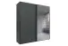 Schwebetürenschrank >palermo< in GRAPHIT / SPIEGEL - 200x216x65 (BxHxT)