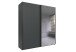Schwebetürenschrank >palermo< in GRAPHIT / SPIEGEL - 200x216x65 (BxHxT)