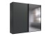 Schwebetürenschrank >palermo< in GRAPHIT / SPIEGEL - 250x216x65 (BxHxT)
