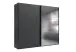 Schwebetürenschrank >palermo< in GRAPHIT / SPIEGEL - 250x216x65 (BxHxT)