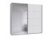 Schwebetürenschrank >AALST< in WEISS / SPIEGEL - 225x208x65cm (BxHxT)