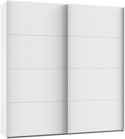 Schwebetürenschrank >AALST< in WEISS - 180x208x65cm (BxHxT)