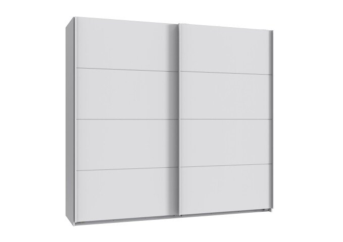 Schwebetürenschrank >AALST< in WEISS - 225x208x65cm (BxHxT)