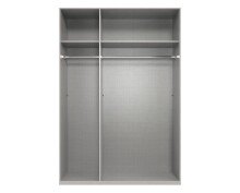 Schwebetürenschrank >AALST< in WEISS - 135x208x65cm (BxHxT)