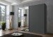 Schwebetürenschrank >AALST< in GRAPHIT / SPIEGEL - 180x208x65cm (BxHxT)