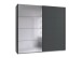 Schwebetürenschrank >AALST< in GRAPHIT / SPIEGEL - 225x208x65cm (BxHxT)