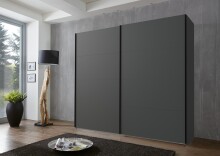 Schwebetürenschrank >AALST< in GRAPHIT - 180x208x65cm (BxHxT)
