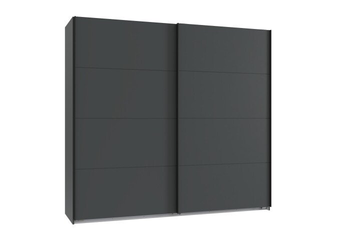 Schwebetürenschrank >AALST< in GRAPHIT - 225x208x65cm (BxHxT)