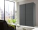 Schwebetürenschrank >AALST< in GRAPHIT - 135x208x65cm (BxHxT)