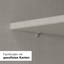 Schwebetürenschrank >AALST< in GRAPHIT / SPIEGEL - 135x208x65cm (BxHxT)