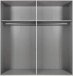 Schwebetürenschrank >AALST< in SAHARAGRAU / SPIEGEL - 180x208x65cm (BxHxT)