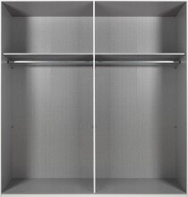 Schwebetürenschrank >AALST< in SAHARAGRAU / SPIEGEL - 225x208x65cm (BxHxT)