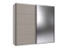 Schwebetürenschrank >AALST< in SAHARAGRAU / SPIEGEL - 225x208x65cm (BxHxT)